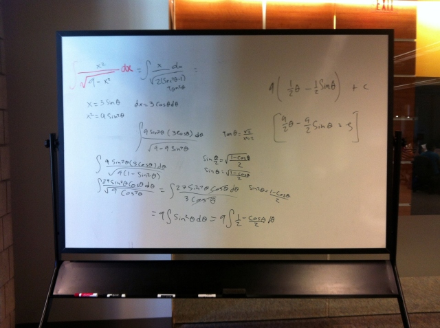 A whiteboard from the Math Center. More helpful tools from the center.